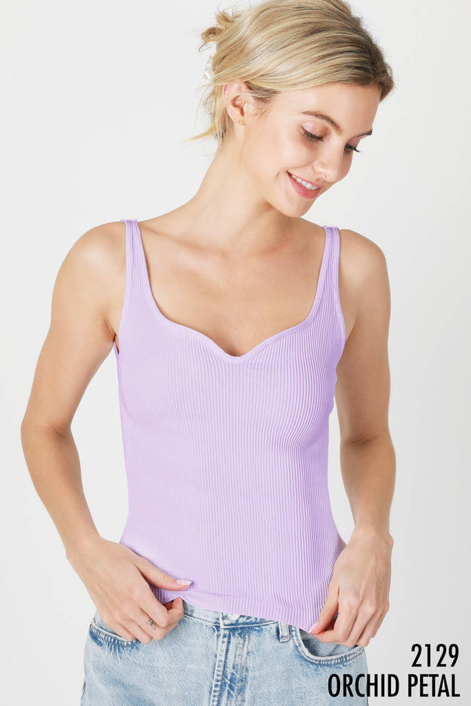 Ribbed Sweetheart Tank Top - Pepper & Pearl Boutique