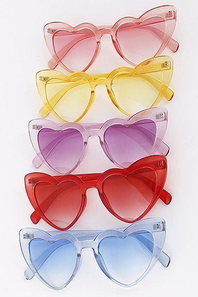 Clear Tinted Heart Sunnies - Pepper & Pearl Boutique