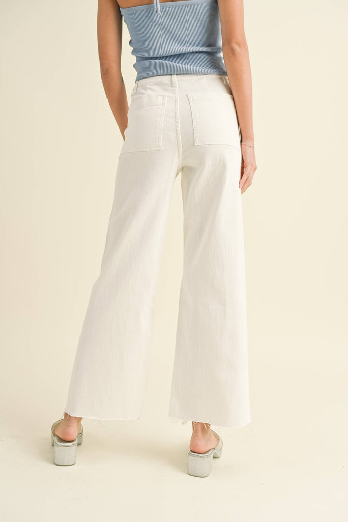 Straight Wide Leg Denim Pants - Pepper & Pearl Boutique