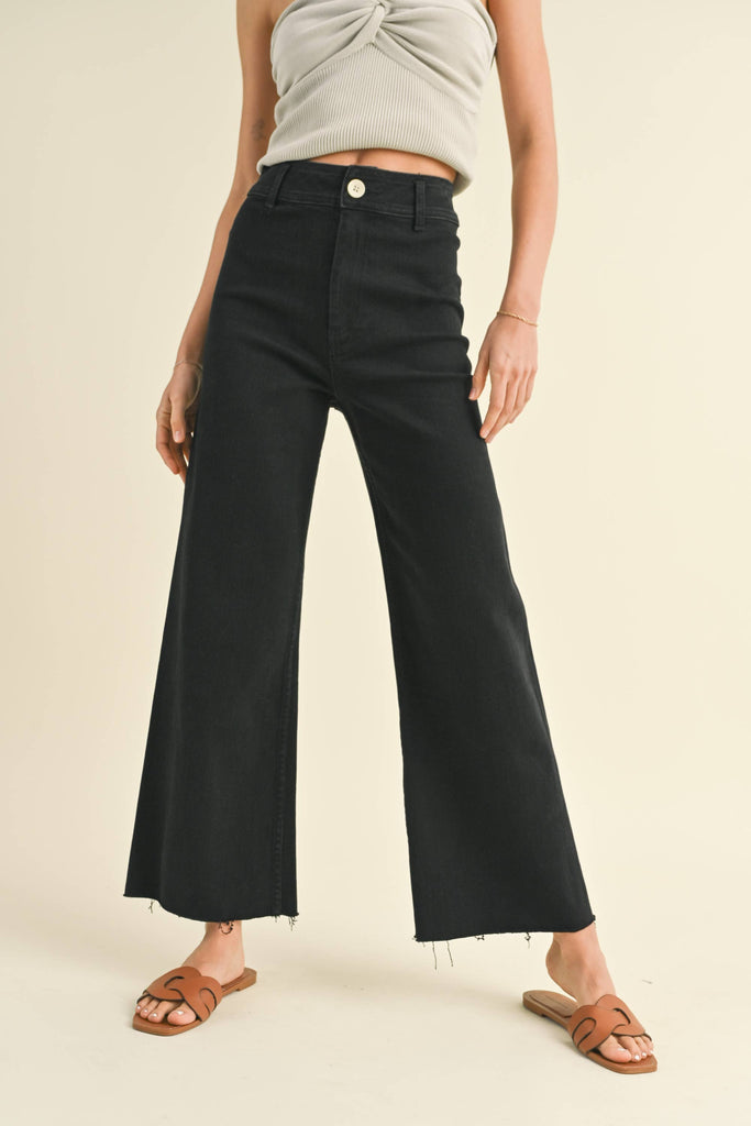 Straight Wide Leg Denim Pants - Pepper & Pearl Boutique