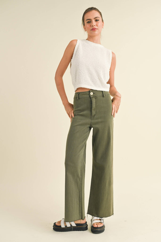 Straight Wide Leg Denim Pants - Pepper & Pearl Boutique