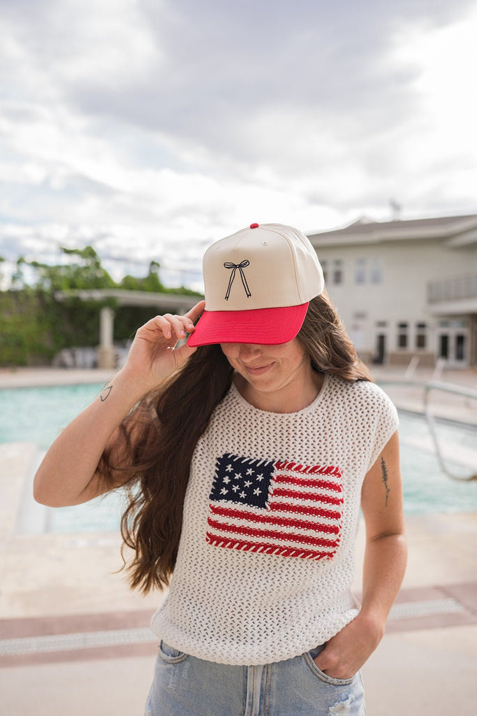 American Flag Knit Top - Pepper & Pearl Boutique