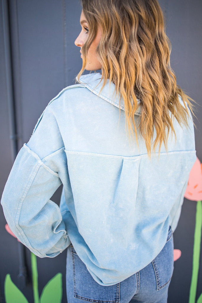 Baby Blues Shacket - Pepper & Pearl Boutique