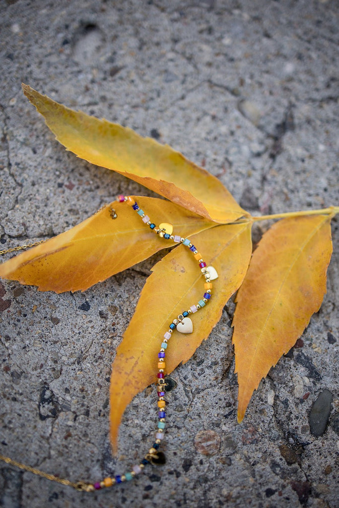 Beaded Heart Non - Tarnish Necklace - Pepper & Pearl Boutique