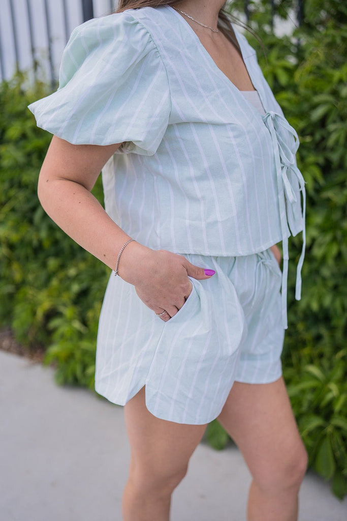 Birdie Tie Front Top - Pepper & Pearl Boutique
