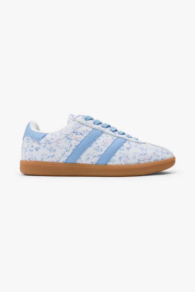 Blue Floral Sneakers - Pepper & Pearl Boutique