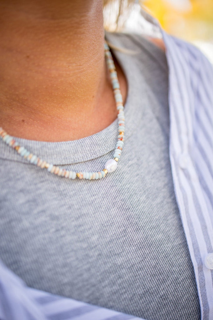 Boho Beaded Pearl Necklace - Pepper & Pearl Boutique