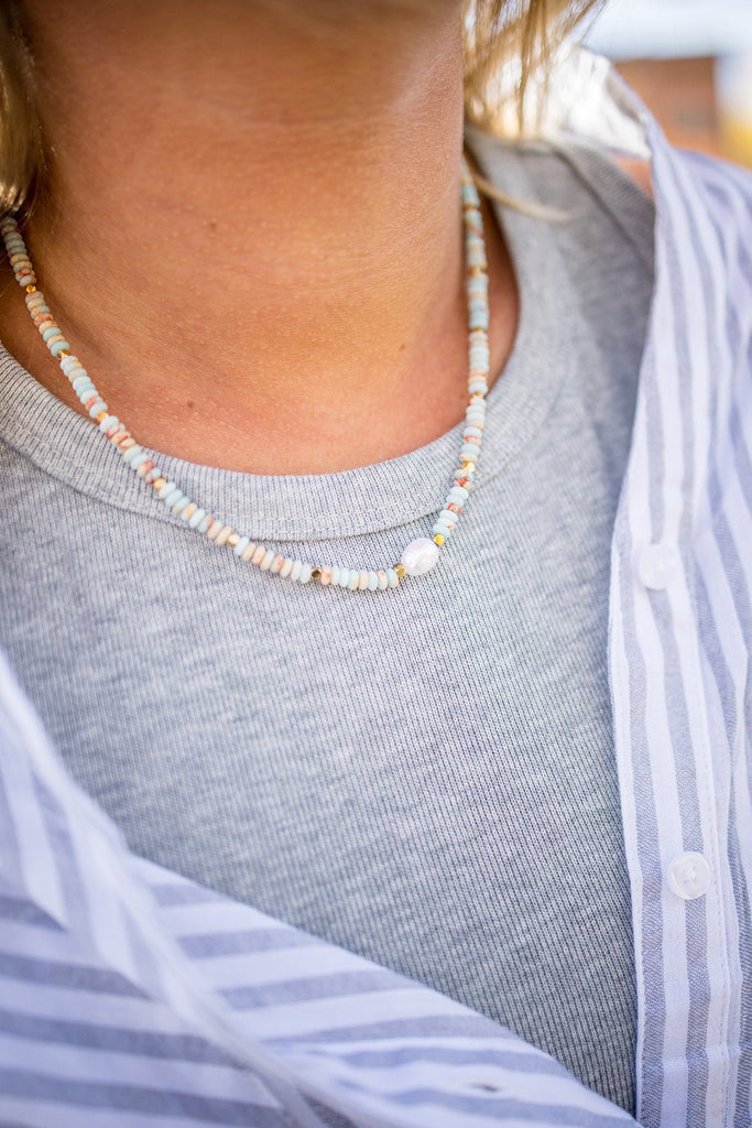 Boho Beaded Pearl Necklace - Pepper & Pearl Boutique