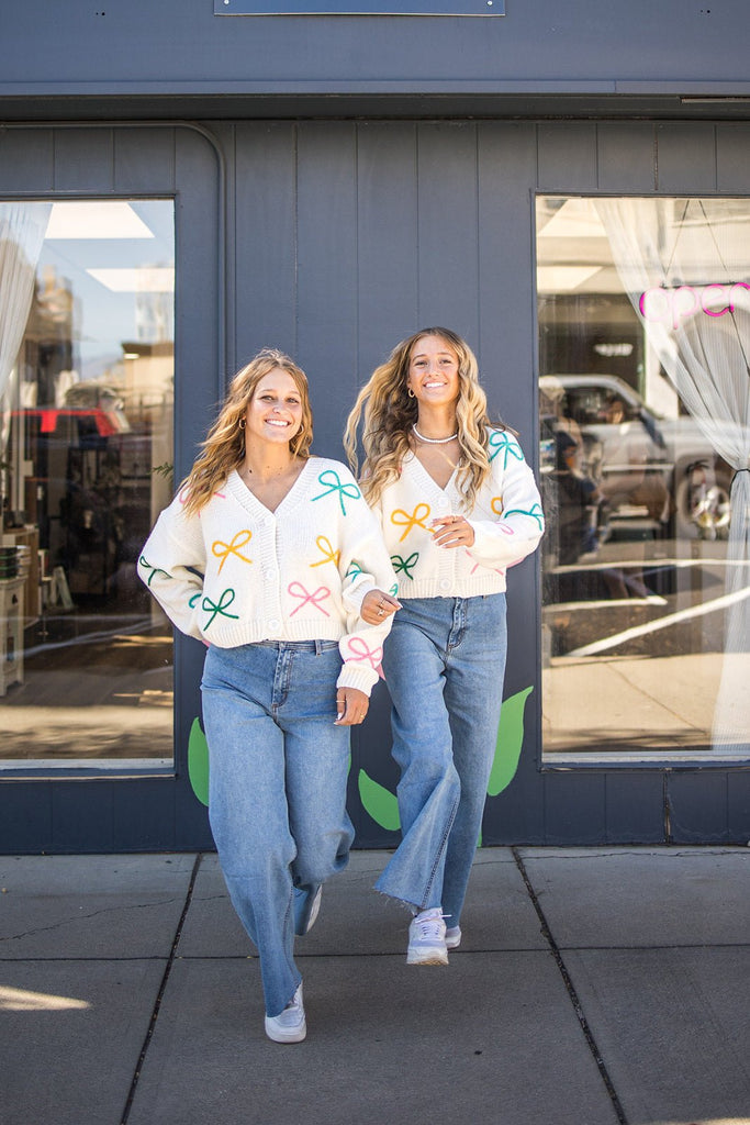 Bow Cardigan - Pepper & Pearl Boutique