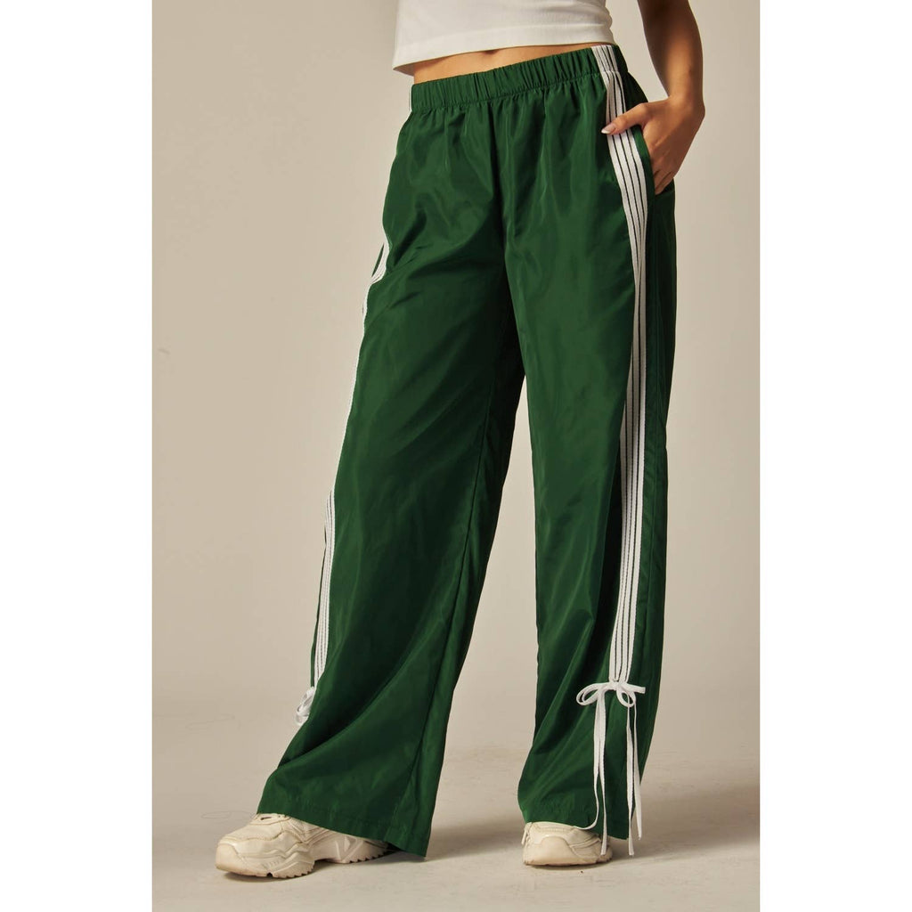 Bow Detail Track Pants - Pepper & Pearl Boutique