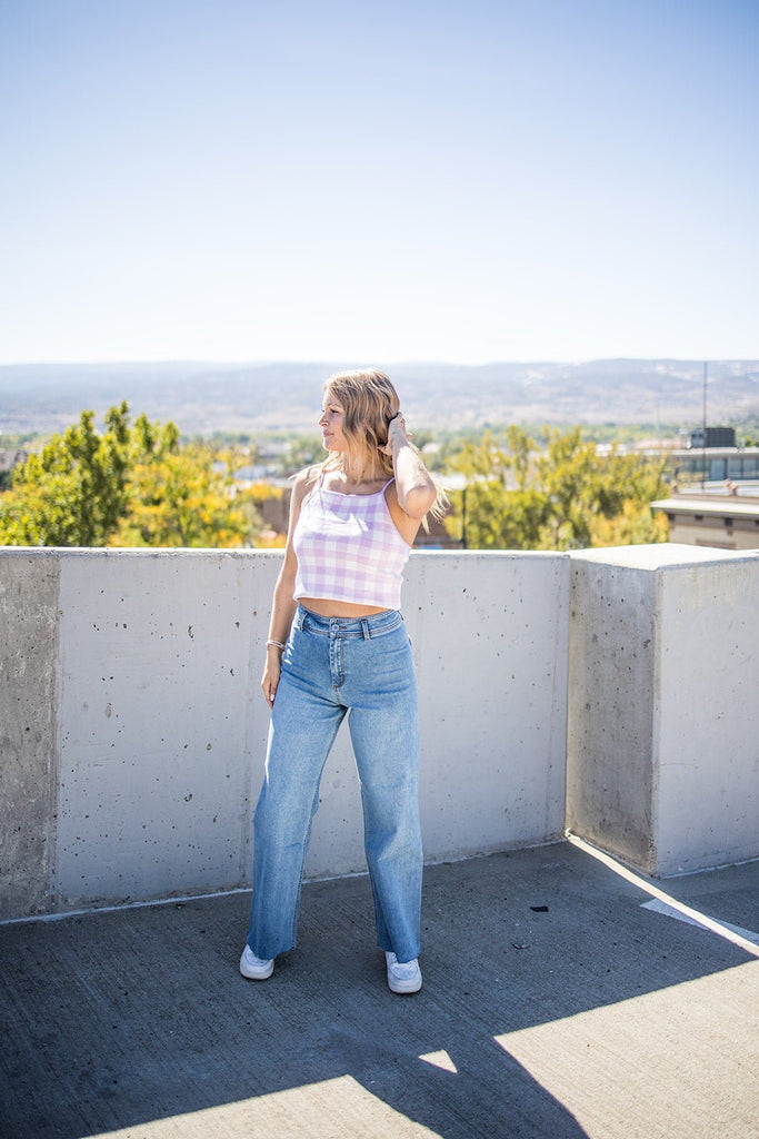 Checkmate Knit Tank - Pepper & Pearl Boutique