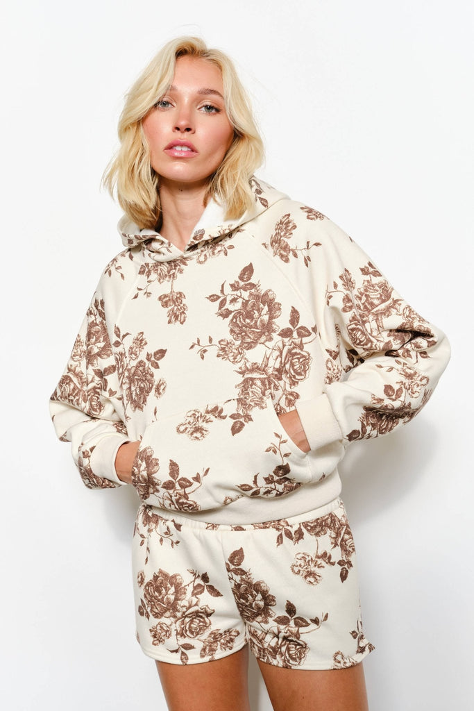 Chocolate Floral Sweatshirt - Pepper & Pearl Boutique