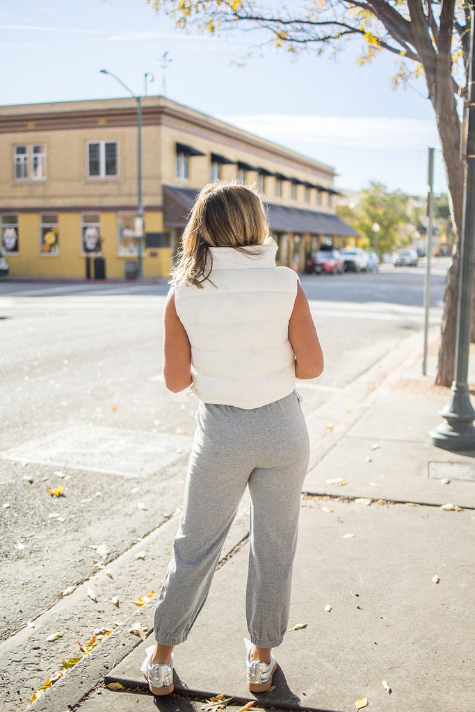 Cropped Puffer Vest - Pepper & Pearl Boutique