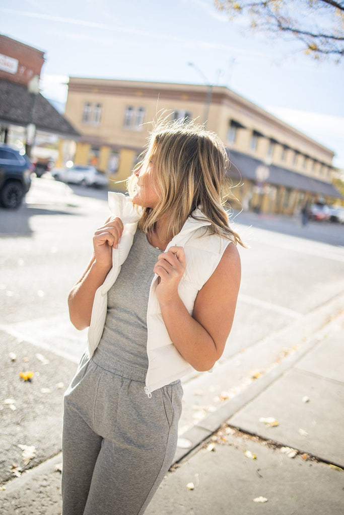 Cropped Puffer Vest - Pepper & Pearl Boutique