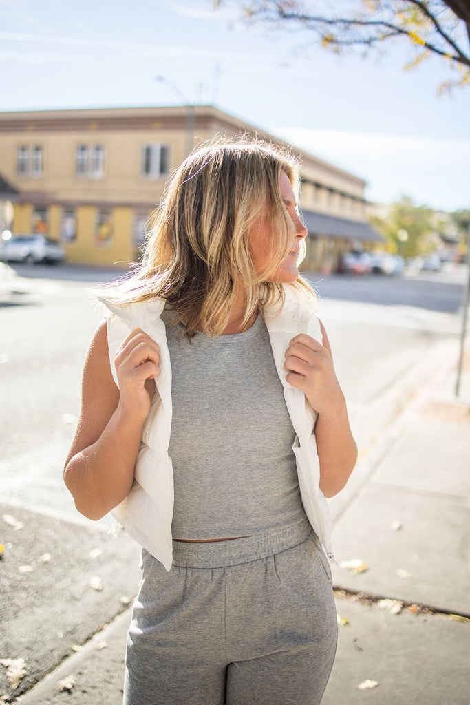 Cropped Puffer Vest - Pepper & Pearl Boutique