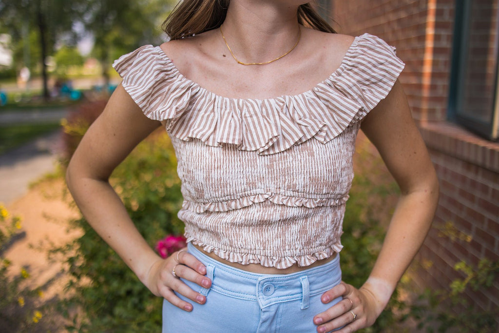 Cropped Striped Top - Pepper & Pearl Boutique