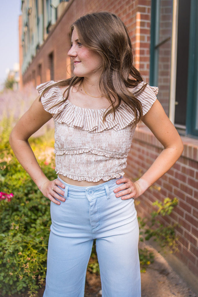 Cropped Striped Top - Pepper & Pearl Boutique