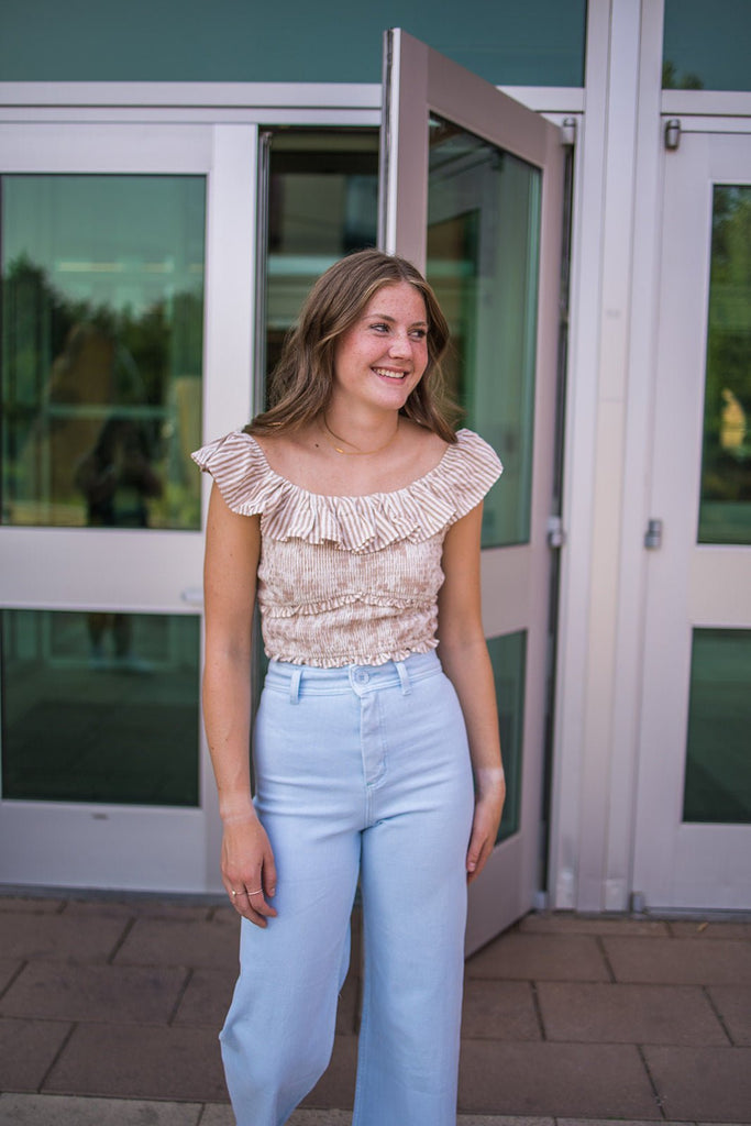 Cropped Striped Top - Pepper & Pearl Boutique