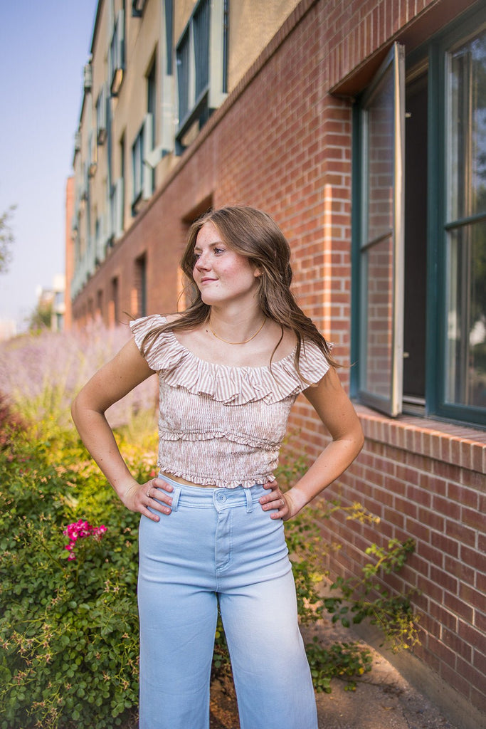 Cropped Striped Top - Pepper & Pearl Boutique