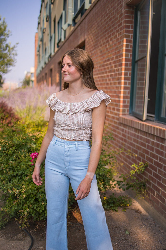 Cropped Striped Top - Pepper & Pearl Boutique