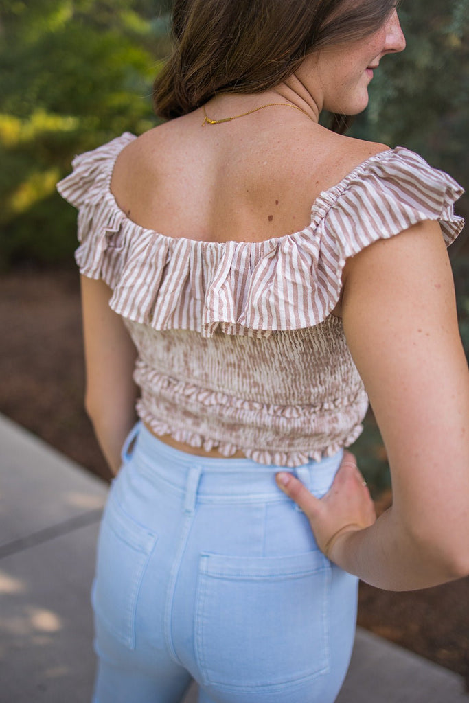 Cropped Striped Top - Pepper & Pearl Boutique