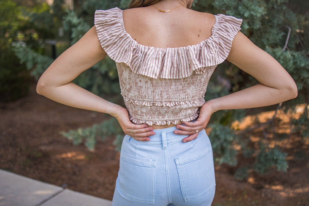 Cropped Striped Top - Pepper & Pearl Boutique