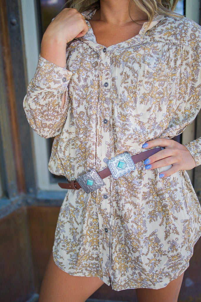 Ditsy Floral Shirt Dress - Pepper & Pearl Boutique