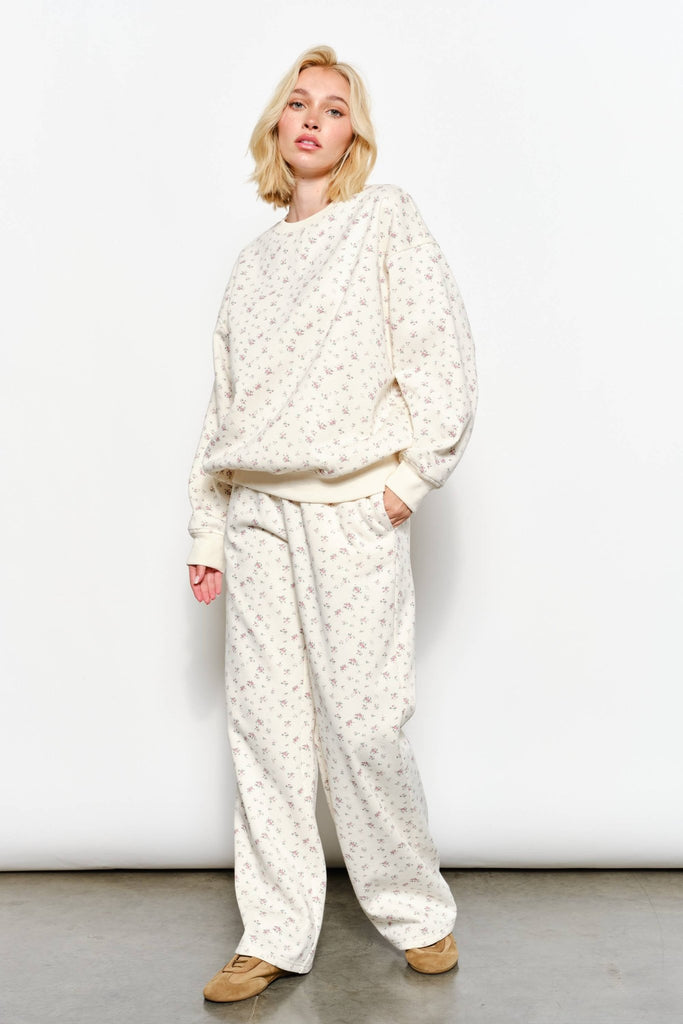 Ditsy Floral Sweatpants - Pepper & Pearl Boutique