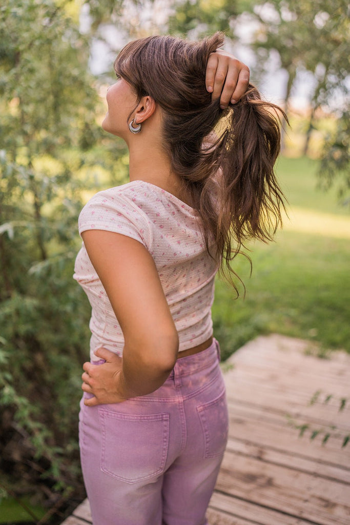 Ditsy Floral Wrap Top - Pepper & Pearl Boutique