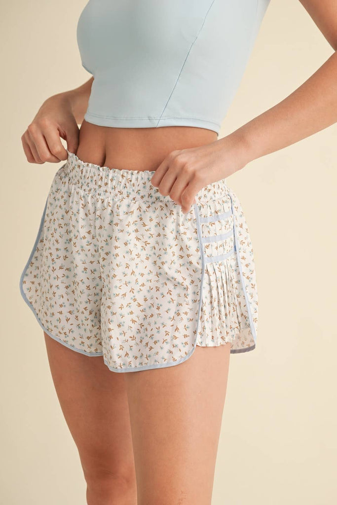 Ditsy Print Active Shorts - Pepper & Pearl Boutique