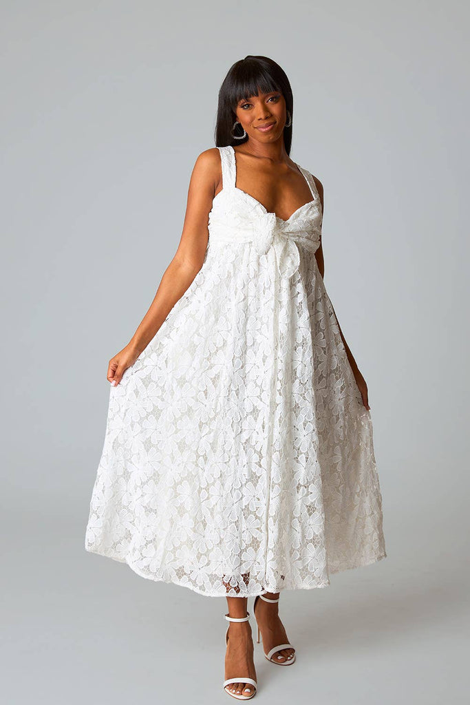 Floral White Maxi Dress - Pepper & Pearl Boutique