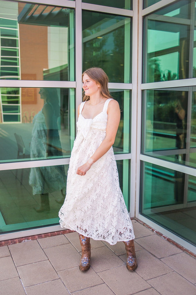 Floral White Maxi Dress - Pepper & Pearl Boutique