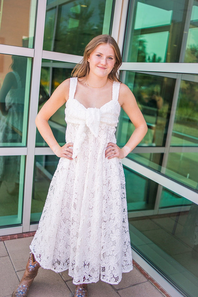 Floral White Maxi Dress - Pepper & Pearl Boutique