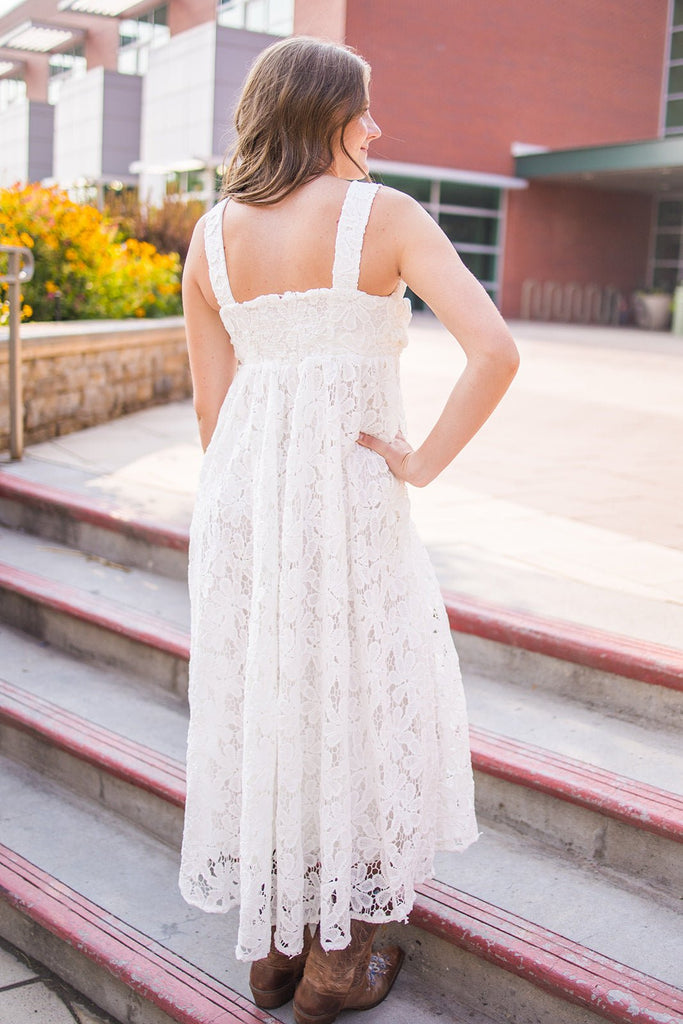 Floral White Maxi Dress - Pepper & Pearl Boutique