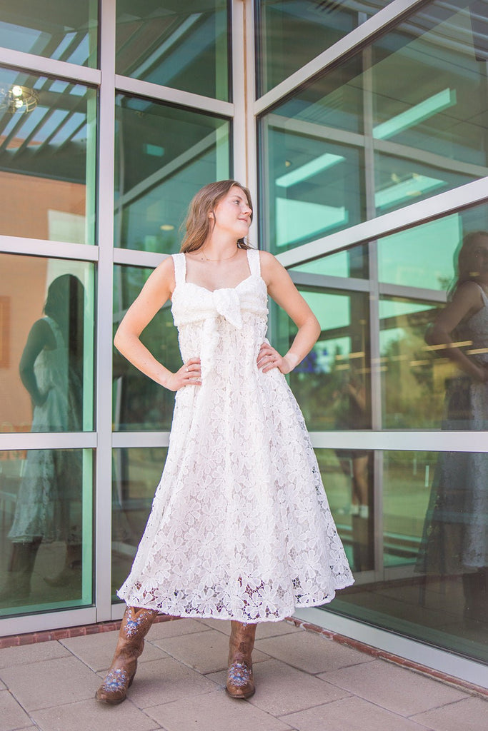 Floral White Maxi Dress - Pepper & Pearl Boutique