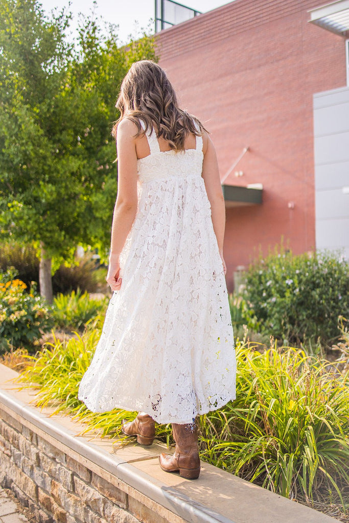 Floral White Maxi Dress - Pepper & Pearl Boutique