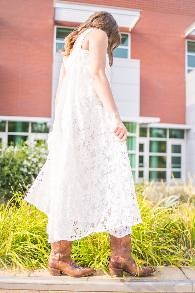 Floral White Maxi Dress - Pepper & Pearl Boutique