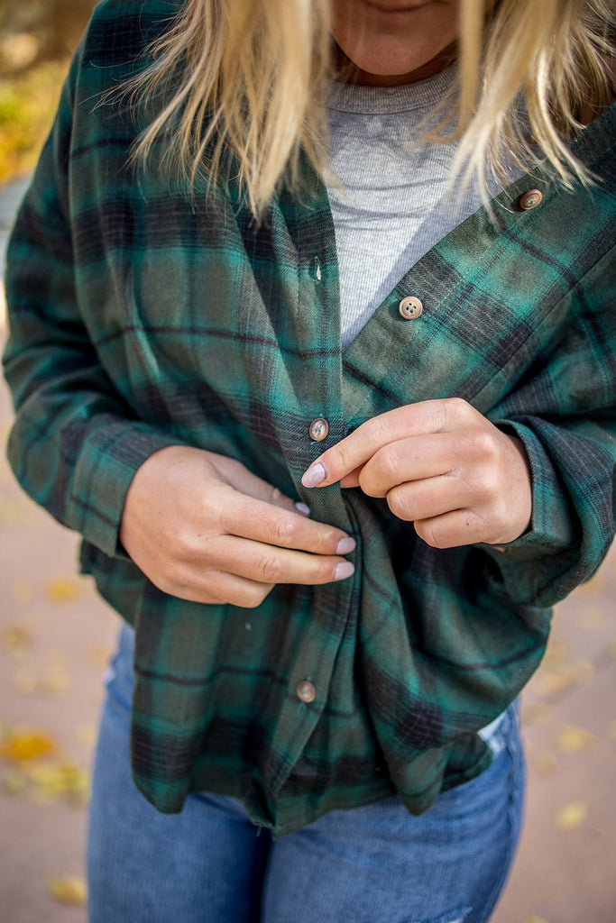 Forest Green Flannel - Pepper & Pearl Boutique