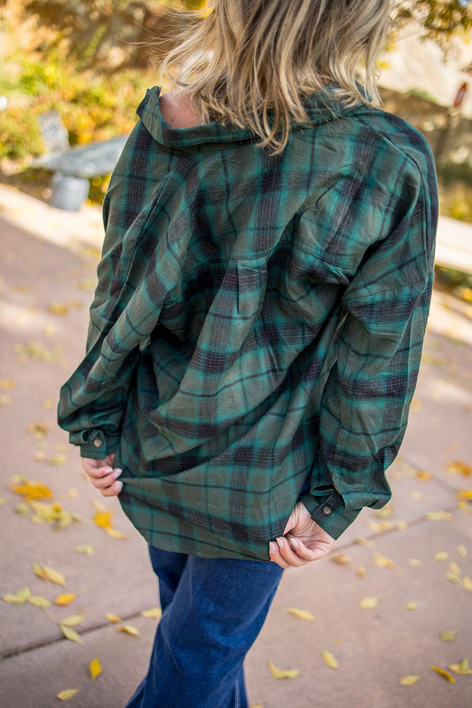 Forest Green Flannel - Pepper & Pearl Boutique