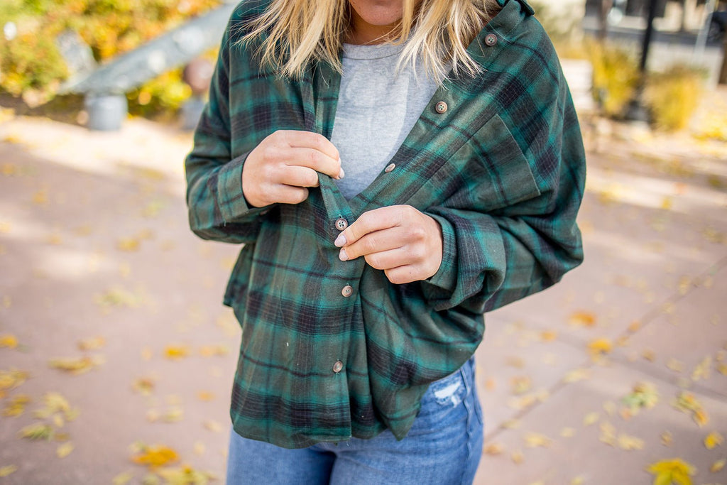 Forest Green Flannel - Pepper & Pearl Boutique