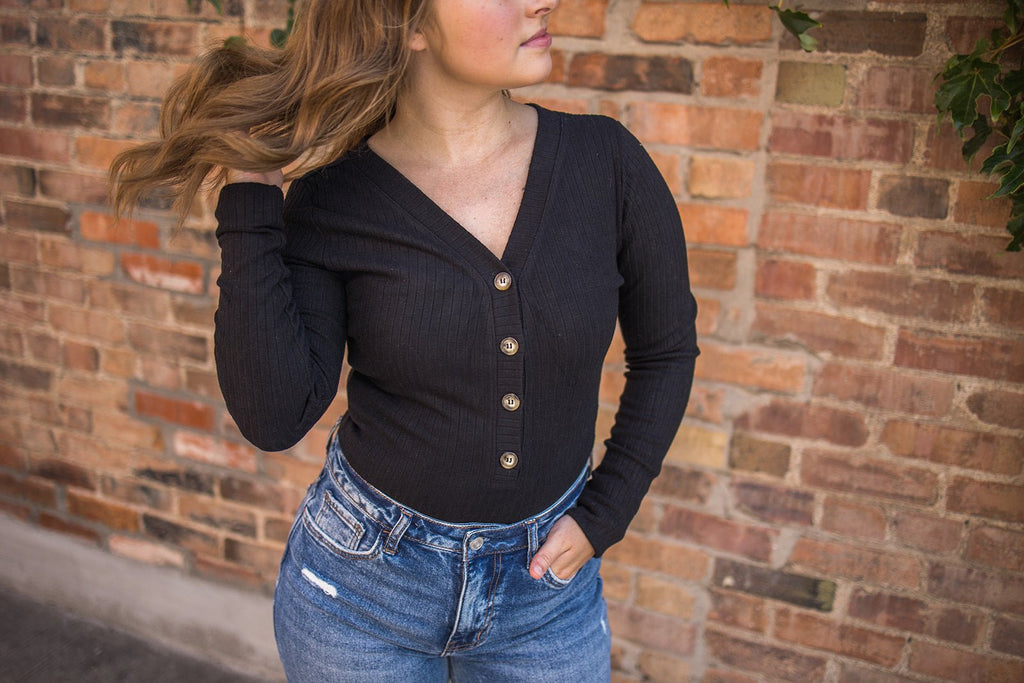 Holly Long Sleeve Bodysuit - Pepper & Pearl Boutique