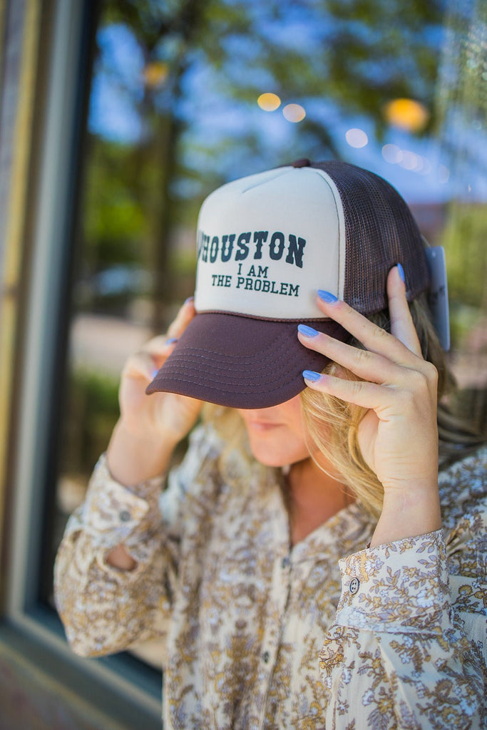 Houston, I Am The Problem Trucker Hat - Pepper & Pearl Boutique