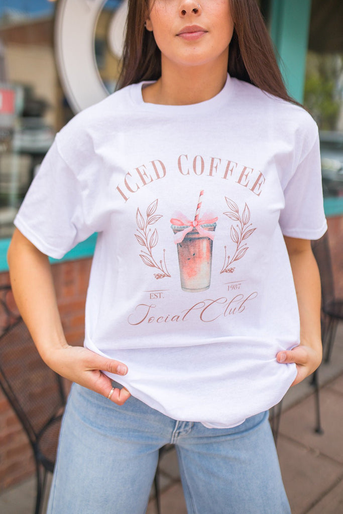 Iced Coffee Social Club Tee - Pepper & Pearl Boutique