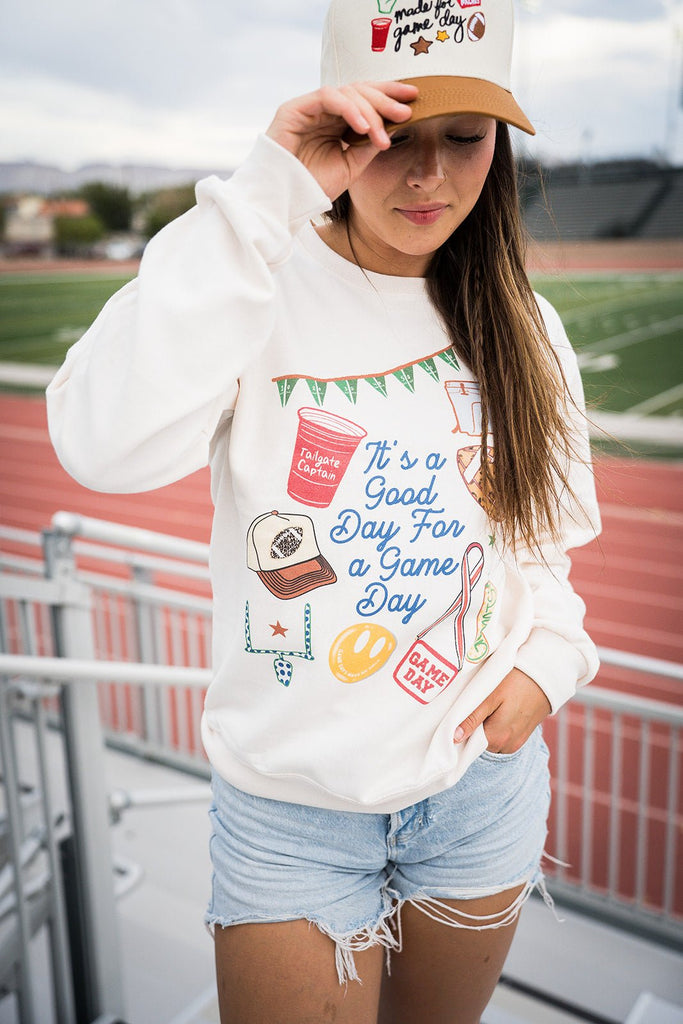 It's a Good Day for a Game Day Sweatshirt - Pepper & Pearl Boutique