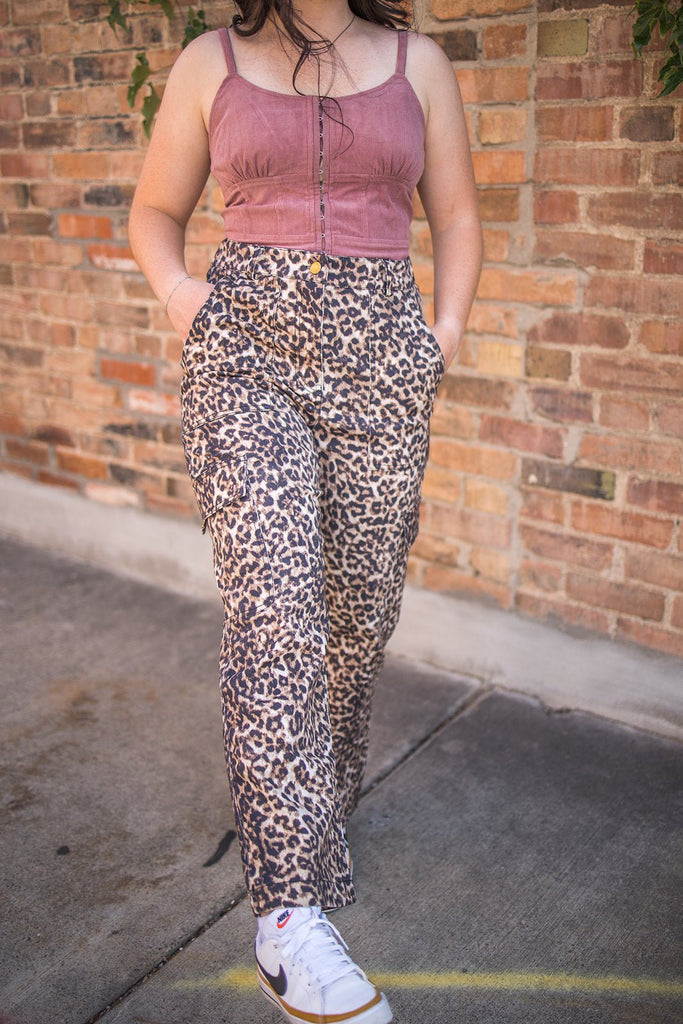 Leopard Cargo Pants - Pepper & Pearl Boutique