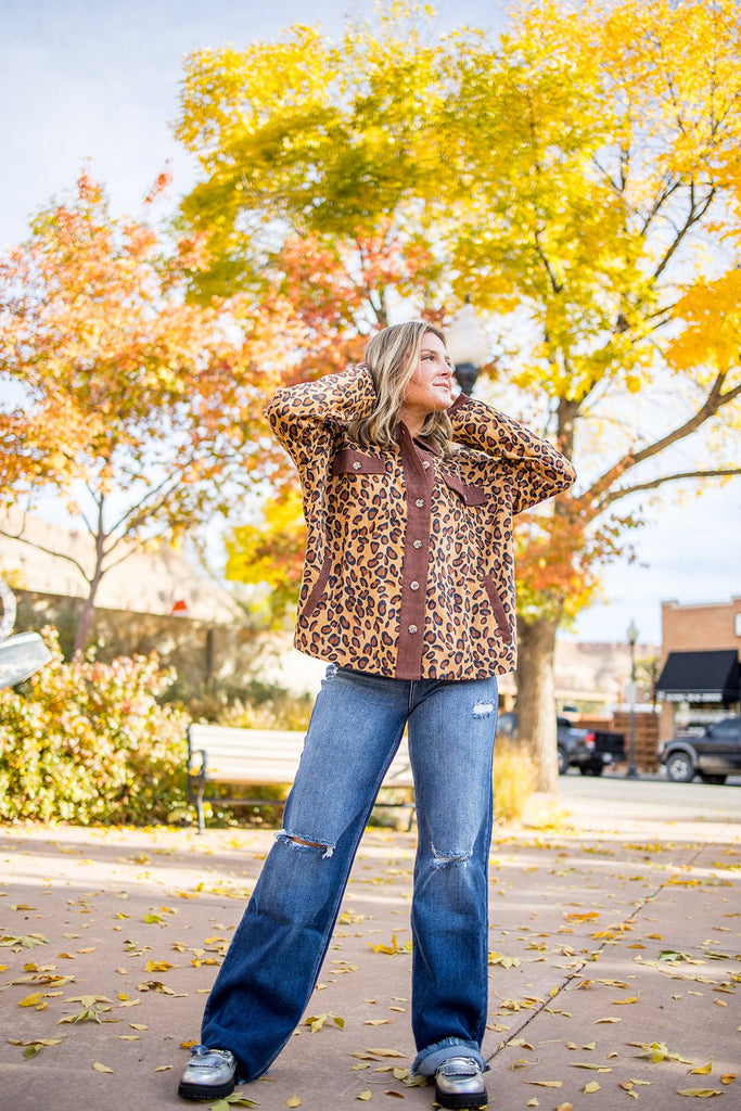 Leopard Corduroy Shacket - Pepper & Pearl Boutique