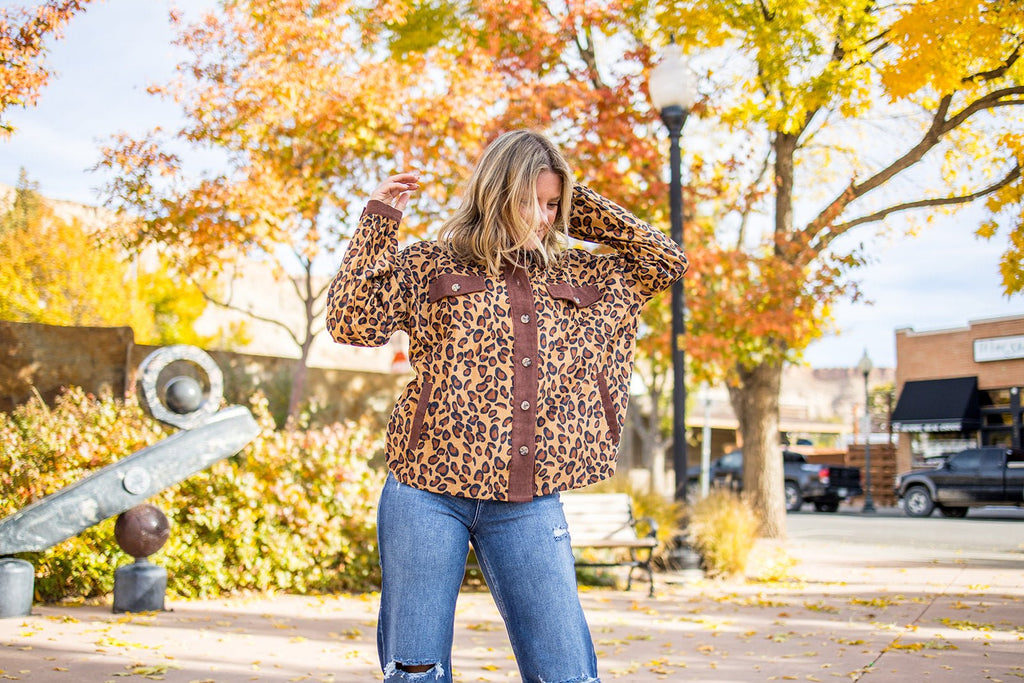 Leopard Corduroy Shacket - Pepper & Pearl Boutique