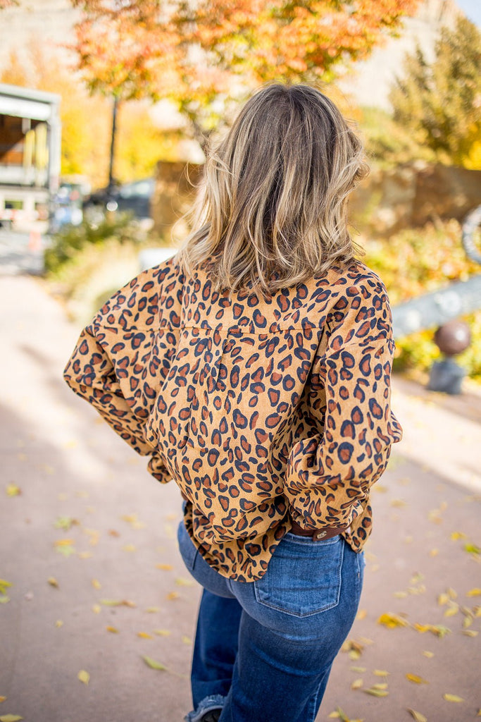 Leopard Corduroy Shacket - Pepper & Pearl Boutique