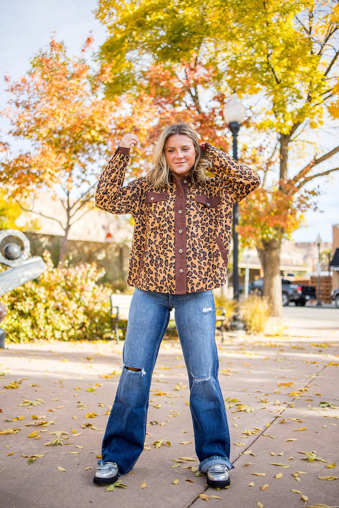 Leopard Corduroy Shacket - Pepper & Pearl Boutique