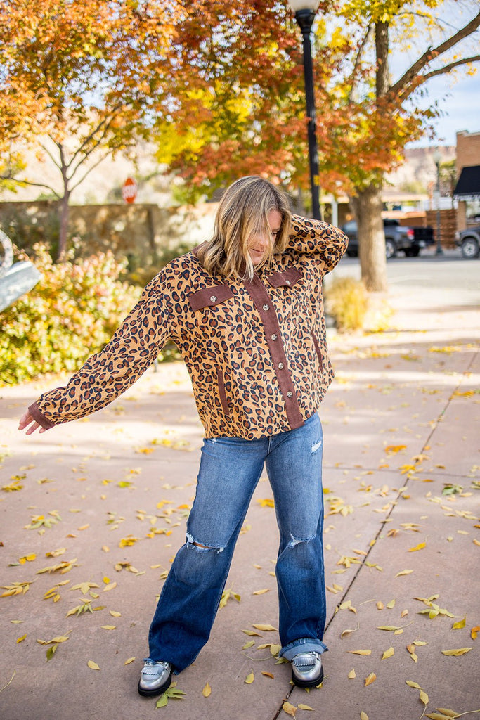 Leopard Corduroy Shacket - Pepper & Pearl Boutique